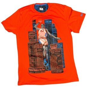 #KD Kevin Durant Orange-Red Nike Lightweight Dri-Fit short sleeve tee Size XL
